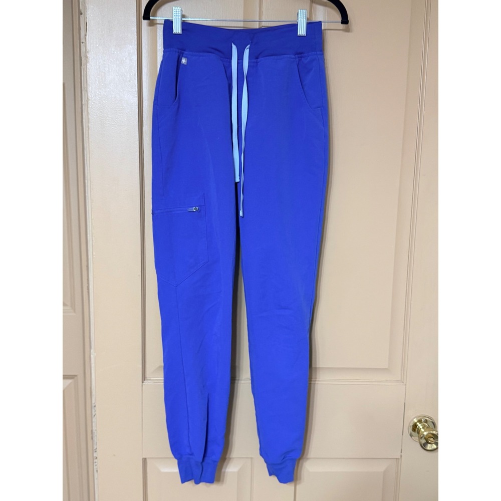 FIGS Zamora Jogger‎ Scrub Pants Royal Blue Technical Collection XS Medical Yoga